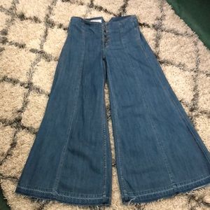Free People Wide Flare Jeans